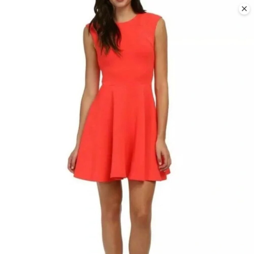 Ted Baker Coral Color Dress- Ted 0 US 2 . Skater/ Fit & Flare.